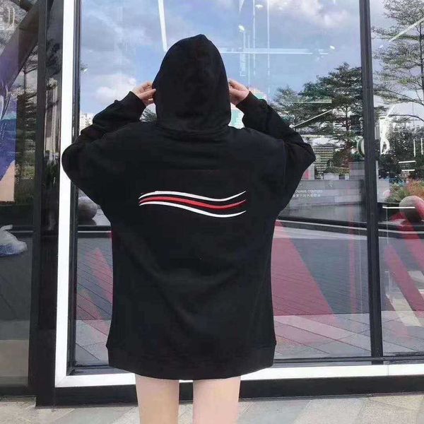 

mens hoodie sweater autumn spring style fashion jumpers for men women striped printed hoodies, Black