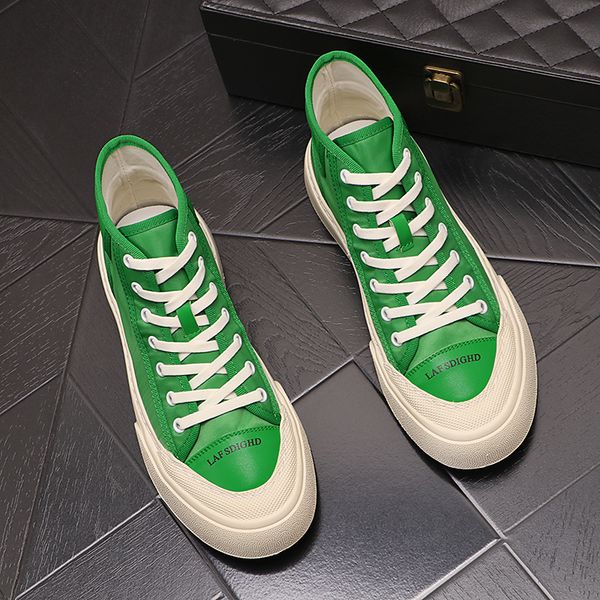 

italy classic wedding dress party shoes high-vulcanized breathable casual sneakers round toe thick bottom leisure business driving walking b, Black