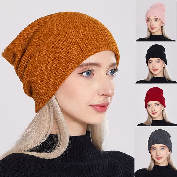 

new fashion women knitted beanies 14 colour knit wool hats autumn winter lovers hat warm simple knitting hat bonnet for men female, Blue;gray