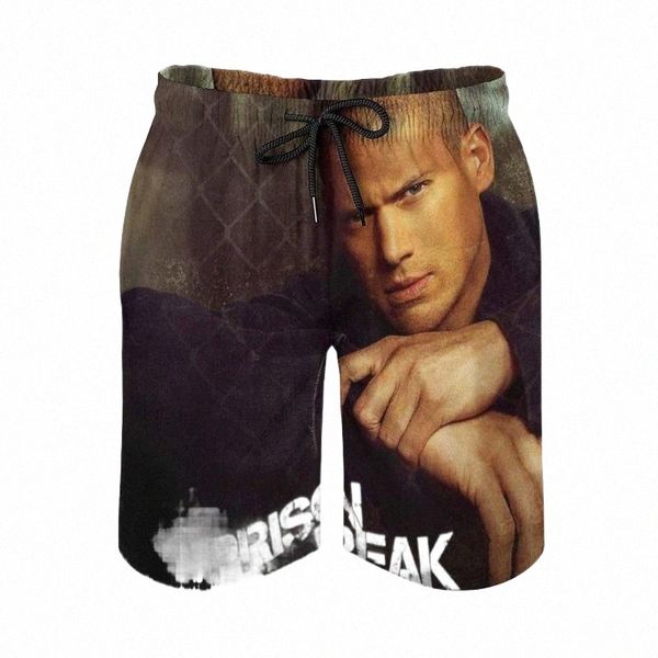 

men's shorts sequel prison break dandang5 print swim beach board swimsuit loose men's trunks breathable dandang5men's s40m#, White;black