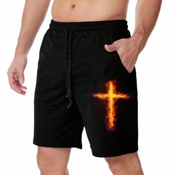 

men's shorts men printed casual summer mid waist drawstring with pockets purple bandmen's men'smen's x5cb#, White;black