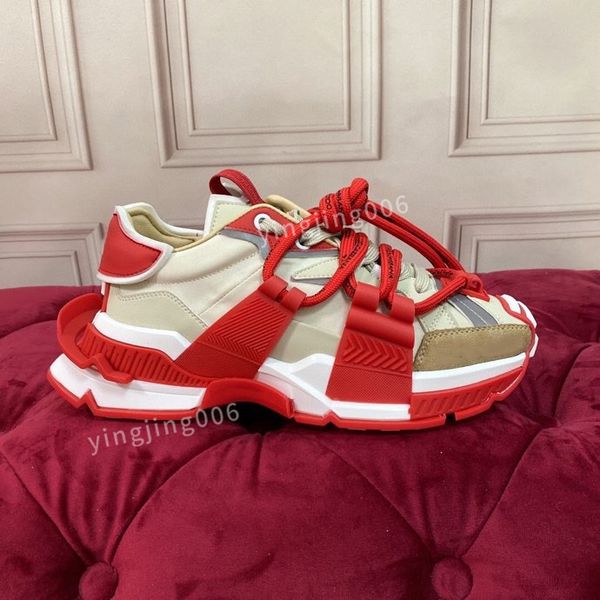 

crystal clear soleplatform casual shoes mens 34-41 women black sole vintage sneakers fashion trainers hc210404, Red;white