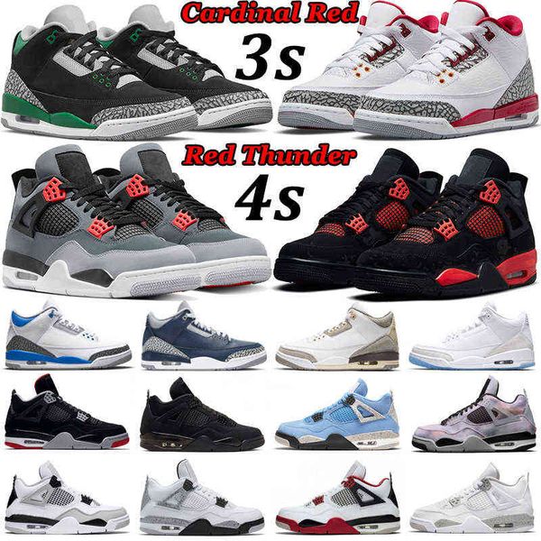 

jumpman 3 men basketball shoes 3s cardinal red thunder pine green black cat unc 4 4s infrared white oreo university blue bred mens women