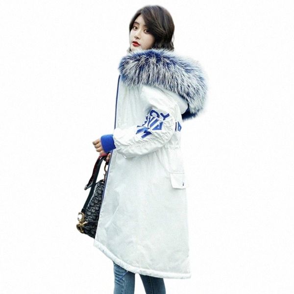 

women's trench coats 2021 korean version women winter letter printing coat thicken hooded leisure loose pocket jacket cc51 v63t#, Tan;black