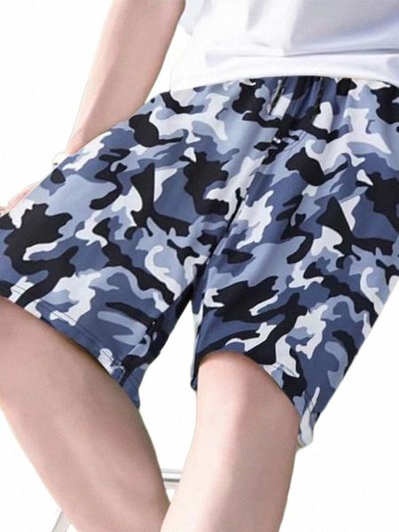 

men's shorts summer style cotton linen printed beach pants men loose large size quick-drying swimwear male swim wearmen's 51q0#, White;black