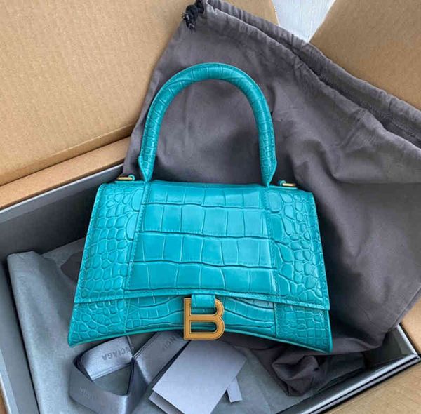 

evening bags designer balencaigass handbags leather same hourglass star character bags 2022 versatile b family crocodile