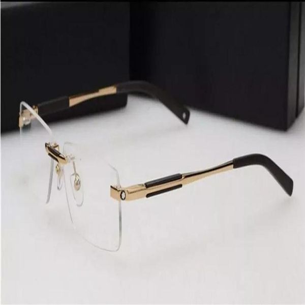 

brand glass optical frame men brand 2016 rimless eyeglasses frames mb349 designer points men fit reading glasses287g, Silver