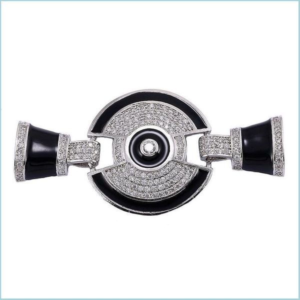 

charms charms supplies for jewelry black enamel pendants bracelets necklaces vintage zircon micro pave floating wholesalecharms dro dhm97, Bronze;silver