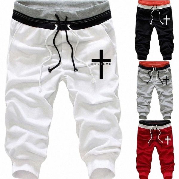 

men's shorts summer men's leisure homme casual knee length pants color patchwork joggers sweatpants trousers bermuda shortsmen&#03, White;black