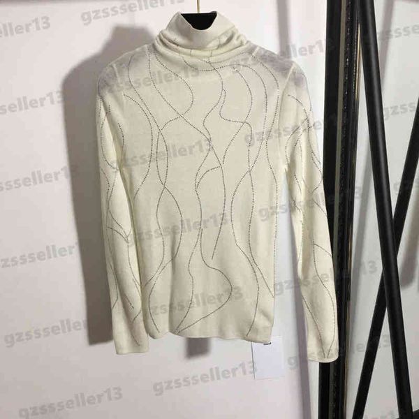 

women sweaters fashion designer autumn and winter knitwear long sleeve wool knit turtleneck pullover sweater women clothing 4 colors size, White;black