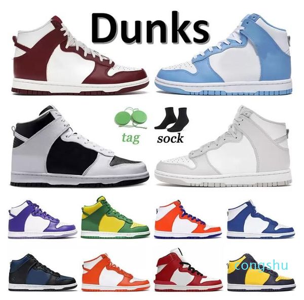 

dunks high mens women og running shoes designer sb team red university blue sup by any means vast grey, Black