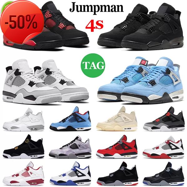 

boots jumpman 4 mens basketball shoes 4s military black cat red thunder university blue infrared white oreo sail men womens trainers sports