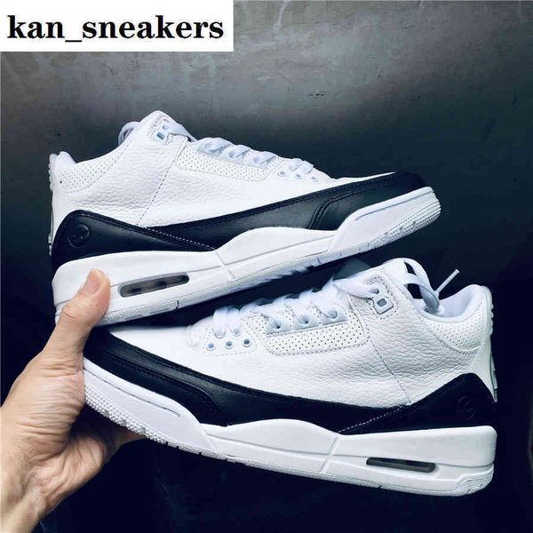 

jumpman 3 3s shoe fragment design black white mens basketball shoes