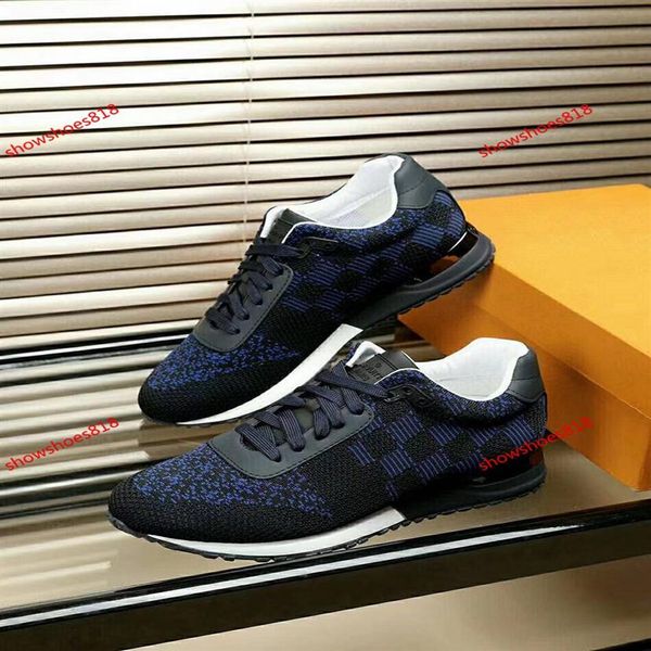 

fashion explosion leather plus run away sneaker shoes for men with original box runner outdoors chaussures251k, Black