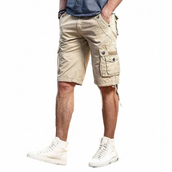 

men's shorts camouflage camo cargo men 2022 summer casual cotton multi-pocket loose army military tactical plus sizemen's z6iq#, White;black