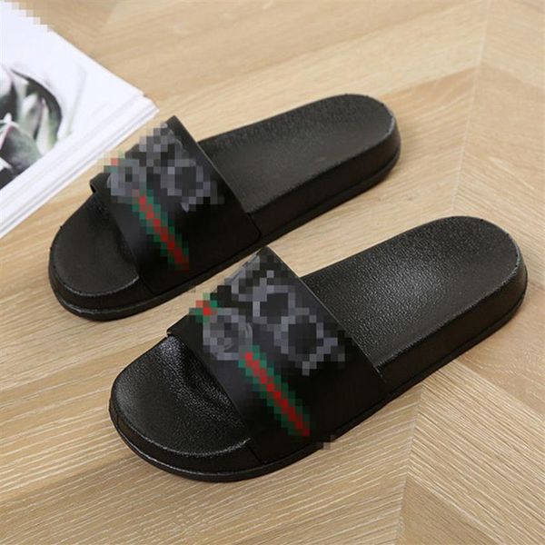 

men slides summer beach indoor flat e sandals slippers flip flops slipper women fashion shoes 35-45204t, Black