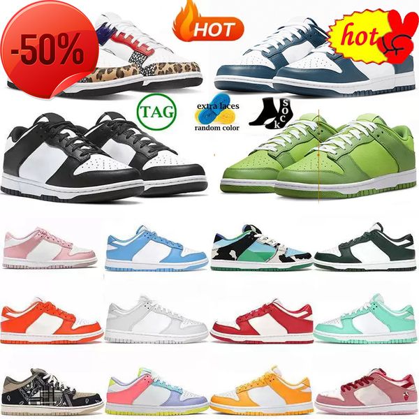 

casual shoes dunks panda valerian blue unc grey fog syracuse team green university blue georgetown coast sail walking jogging sneakers, Black