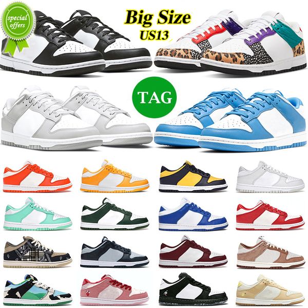 

2023 boots big size casual shoes for men women unc panda sneakers designer syracuse grey fog university red womens sports trainers, Black