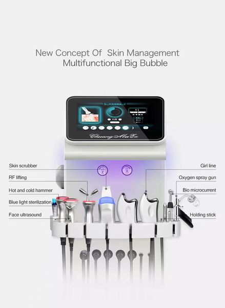 

2022 face care 9 in 1 multifunctional skin care water oxygen beauty facial management machine