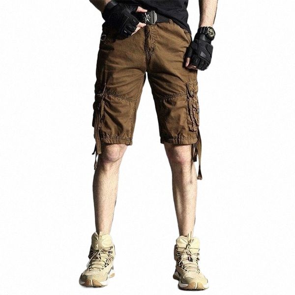 

men's shorts summer men tactical running cargo 100% cotton quick dry sports brand loose military menmen's 78oj#, White;black