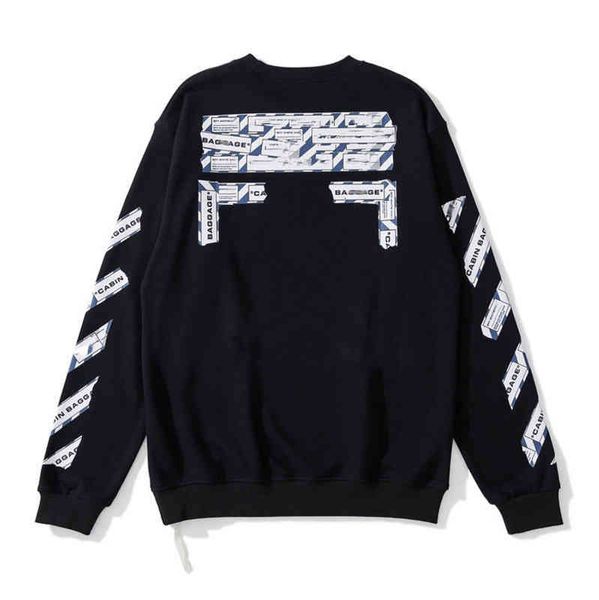 

offs mens classic sweatshirts designer fashion hoodies loose pullovers hip hop oil paint back arrow x women hooded casual, Black