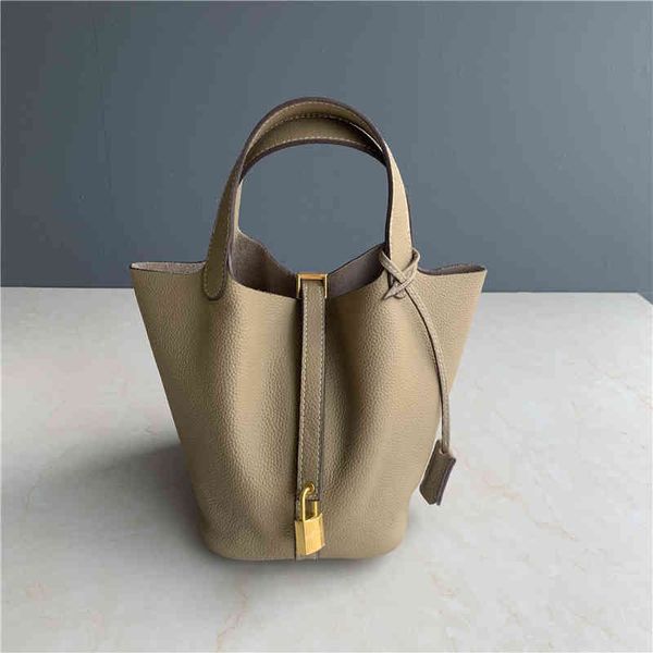 

fashion women's herme bags 2022 fresh goods layer cowhide versatile vegetable basket casual bag pure leather simple portable