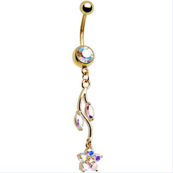

navel bell button rings body jewelry alloy navel belly ring fashion puncture navels button rings dance women gold sliv dhseller2010 dhr6s, Silver