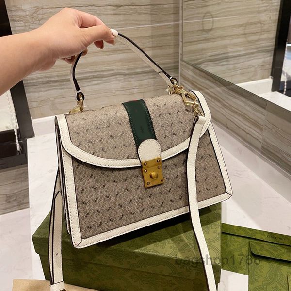 

evening bags classic women ophidia crossbody bag handbag red green stripes retro printing removable shoulder strap handbags pu