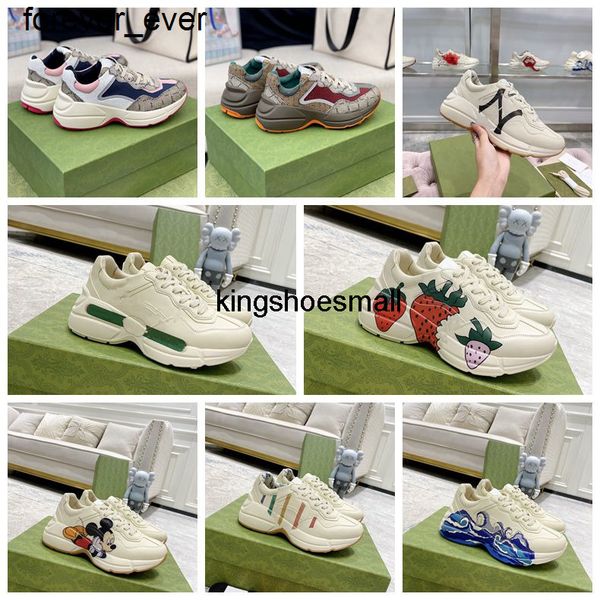 

sneakers casual shoes running sneakers platform shoes fashion designer vintage dad ladies luxury chaussures multicolor rhyton men, Black;red