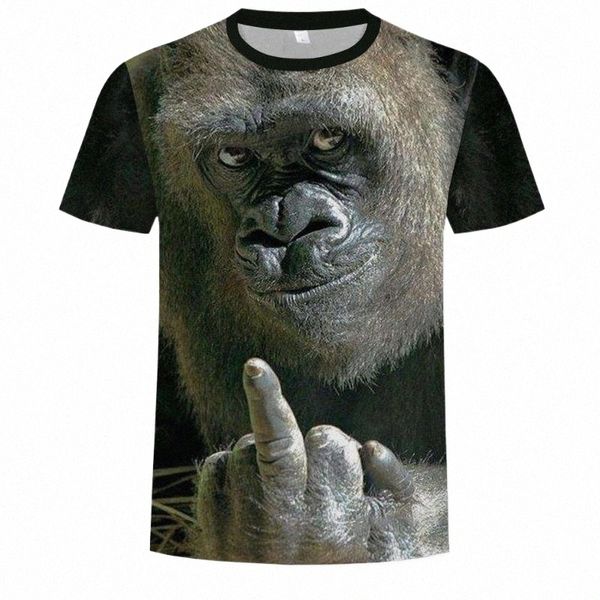 

men's t-shirts animal ape monkey 3d printed t-shirt men/women fashion casual harajuku style round neck short sleeve sweatshirt streetwe, White;black
