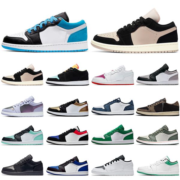 

1s basketball shoes jumpman low 1 unc men women black toe shattered backboard hyper royal court purple light smoky grey mens trainer sports