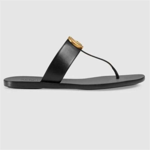 

2022 designer sandals men slippers gear bottoms flip flops ladies luxury fashion casual size 35-46 with box246w, Black