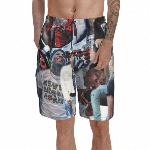 

men's shorts youngboy beach men pants swimwear young boy never broke again 4kt four k trey rapper lil baby uzimen's d3gy#, White;black