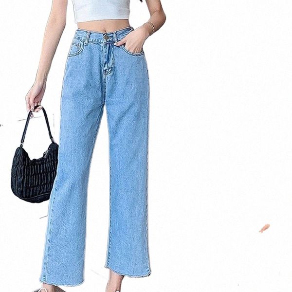 

women's pants & capris summer thin straight loose wide leg 05d3#, Black;white