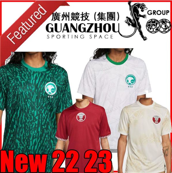 

2022 qatar soccer jerseys 2023 saudi arabia camisetas de futbol home away third men short sleeve football shirt uniforms 22 23 national team, Black;yellow
