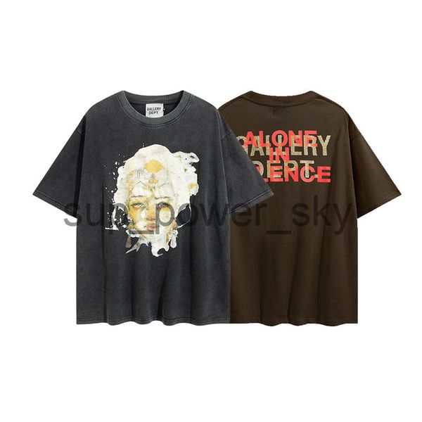 

mens designer t-shirts gary dept vintage idol print fashion original short sleeve alphabet print on the back, White;black