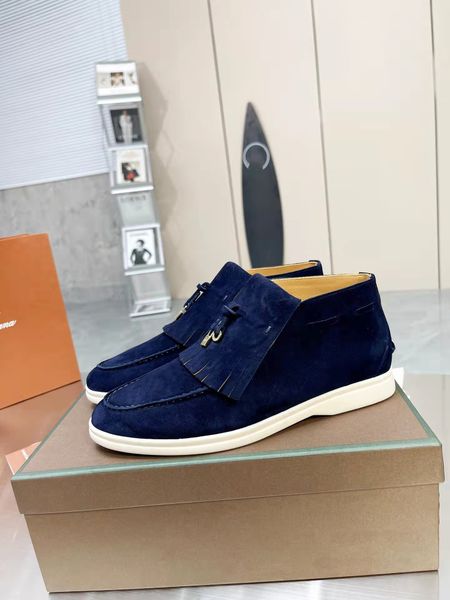 

famous men downtown womens dress shoes cashmere loafers designers classic buckle round toes flat heel leisure comfort four seasons women hig, Black