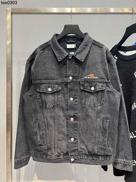 

men's jackets family b jeans jacket new year of the tiger 2022 autumn casual washing old paris jeans jacket correct version, Black;brown