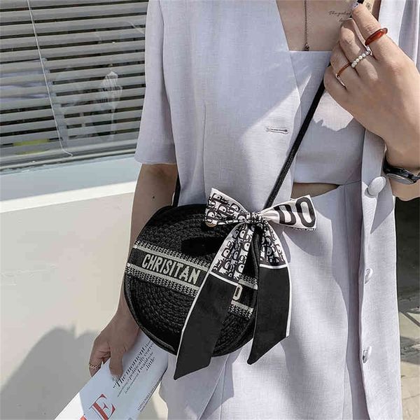 

59% off evening bags factory online j9hj net red straw small round women's summer letter single