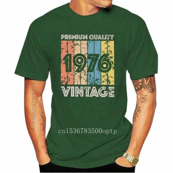 

men's t-shirts unique 1976 vintage retro t-shirt men crewneck 100% cotton t shirt 43rd birthday gifts 43 years old tee summer clothes p, White;black