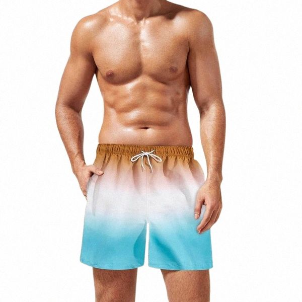 

men's shorts swimwear mens casual fashion pant short lace up seaside printed holiday beach loose swim trunk briefsmen's d9bz#, White;black