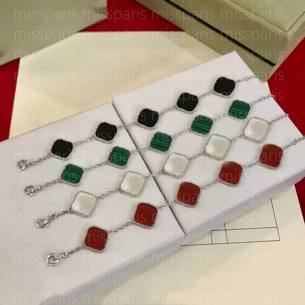 

elegant four leaf charm bracelet necklace fashion man woman chain wedding bracelets necklaces special designer jewelry clover logo love wome, Golden;silver