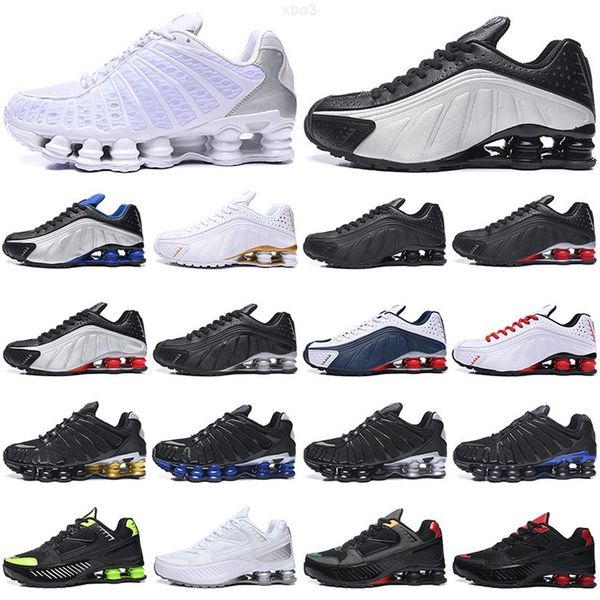 

nice shox tl running shoes men women r4 oz nz 301 triple black white silver enigma royal blue speed red lime blast discount mens womens309h