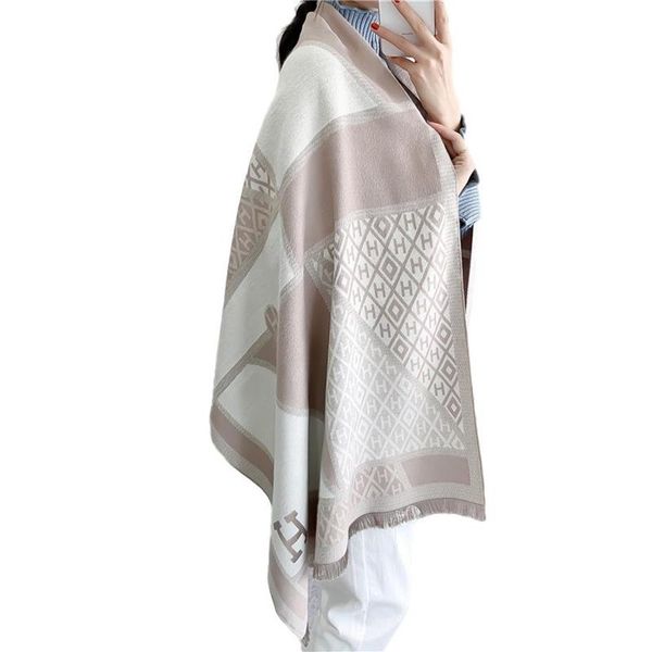 

fashion winter warm plaid women scarf thicken blanket shawls and wraps long cashmere female ad047279h, Blue;gray