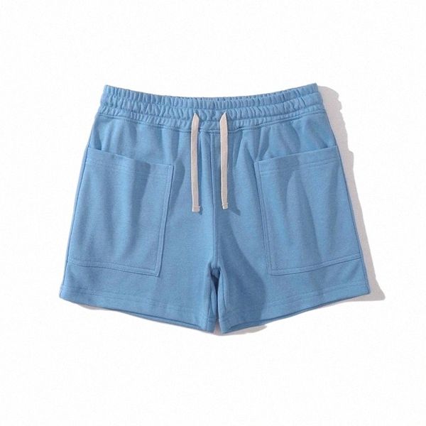 

men's shorts mens summer solid color big pockets pants pocket drawstring loose casual sports running straight blue slipmen's men&#, White;black