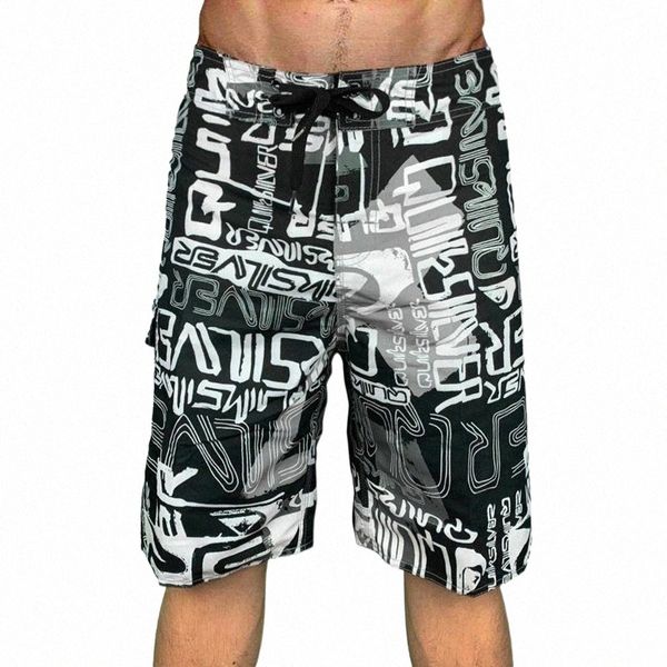 

men's shorts mens fashion leisure and fitness sports five surf quick drying beach pants 4x swim trunksmen's e5j8#, White;black