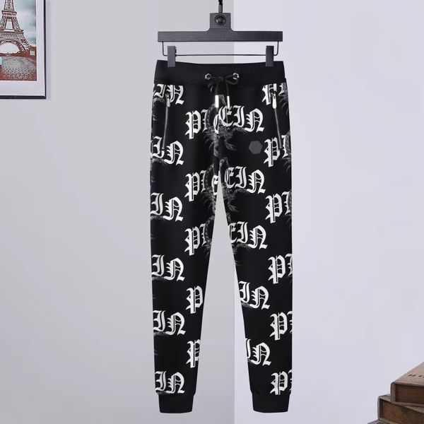 

plein bear men's pants jogging trousers stones gothic pp skulls mens womens pants sports luxury designers sweatpants drawstring joggers, Black