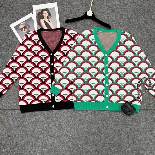 

women knit sweaters women cardigan coat 2 colors jacquard sweater fashion v neck coats, White;black