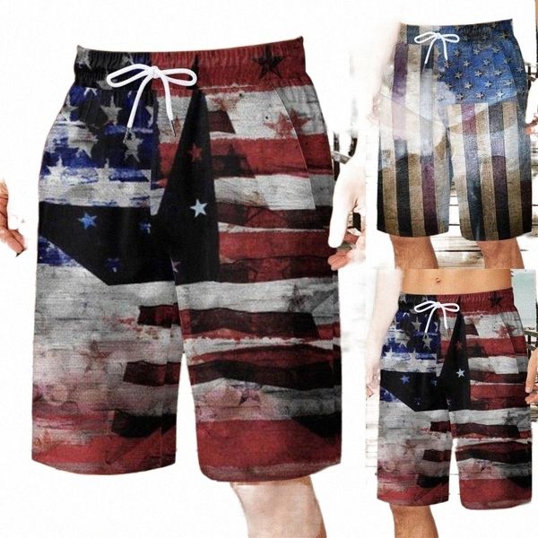 

men's shorts mens swim 7 inch inseam summer independence day pants pocket drawstring loose men's patriotic clothingmen's v8ny, White;black