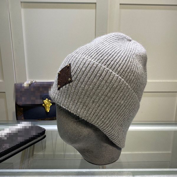 

designer beanie luxury hat cap knitted hat skull winter cashmere letters casual outdoor bonnet knit hats high sale 16 color, Blue;gray